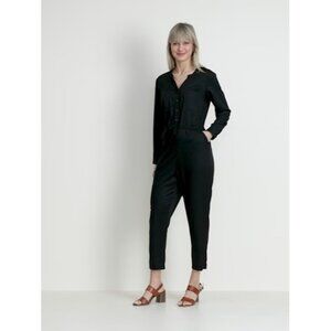 Old Navy Long‎ Sleeve Utility Jumpsuit Waist Defining Black  XL